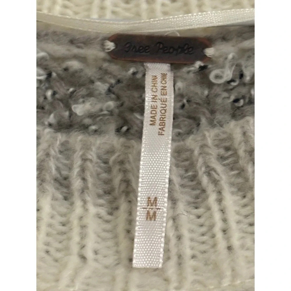 Free People Home for the Holidays Geometric‎ Sweater Neutral Tones Size Medium